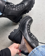 Botas con tacón alto y forro polar para mujer®