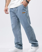 Vaqueros de Corte Holgado con Cintura Ajustable para Hombre
