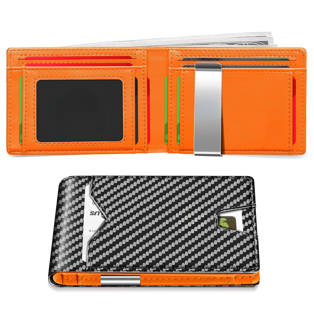 Cartera de Cuero Fino con Protección RFID