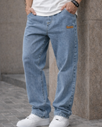 Vaqueros de Corte Holgado con Cintura Ajustable para Hombre