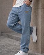 Vaqueros de Corte Holgado con Cintura Ajustable para Hombre