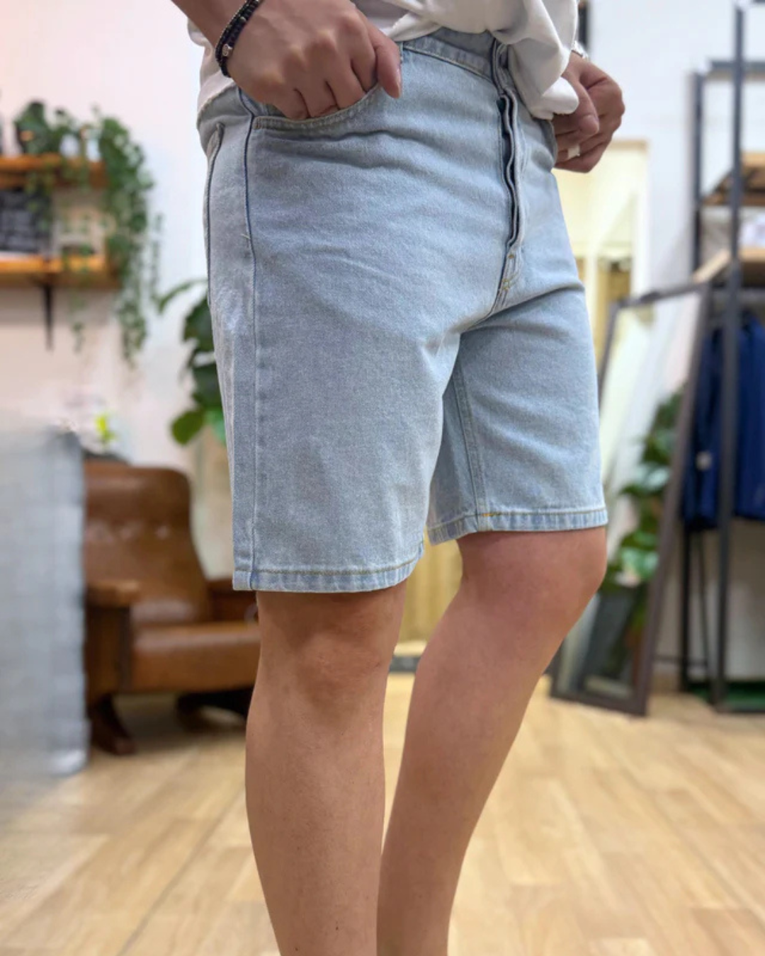 Bermudas jean con estilo urbano