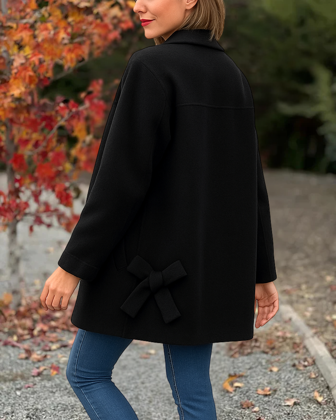 Abrigo Casual de Textura Suave para Mujer